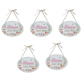 Kuber Industries Door Decor Panel|Wall Hanging Wooden Frame Board-Pack of 5 (White)